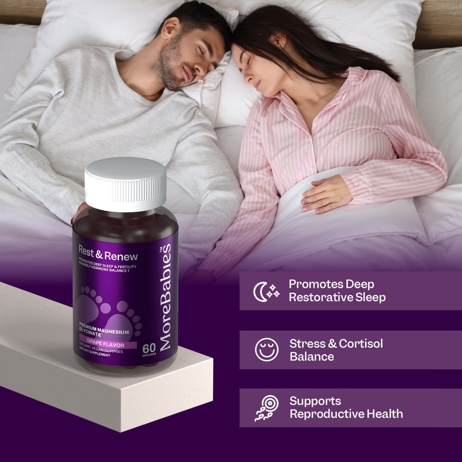 Rest & Renew | Premium Magnesium Glycinate Gummies