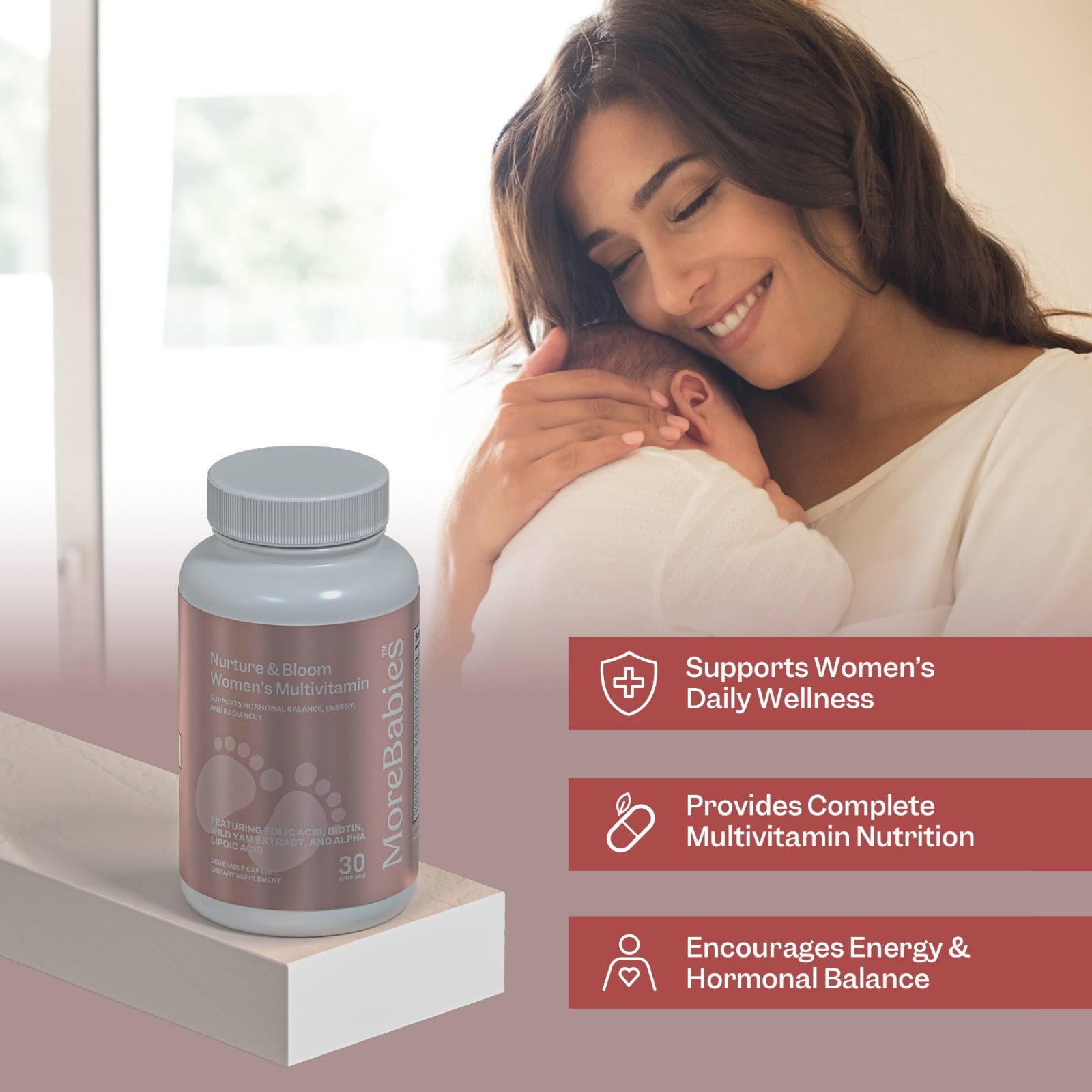 Nurture & Bloom Women's Fertility Multivitamin Support