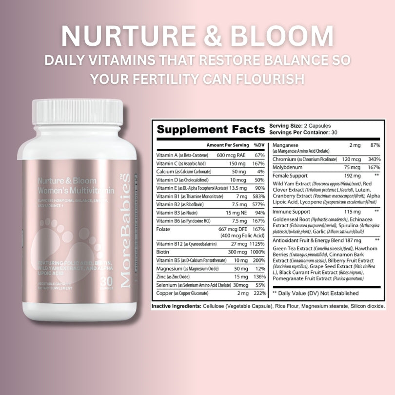 Nurture & Bloom Women's Fertility Multivitamin Support